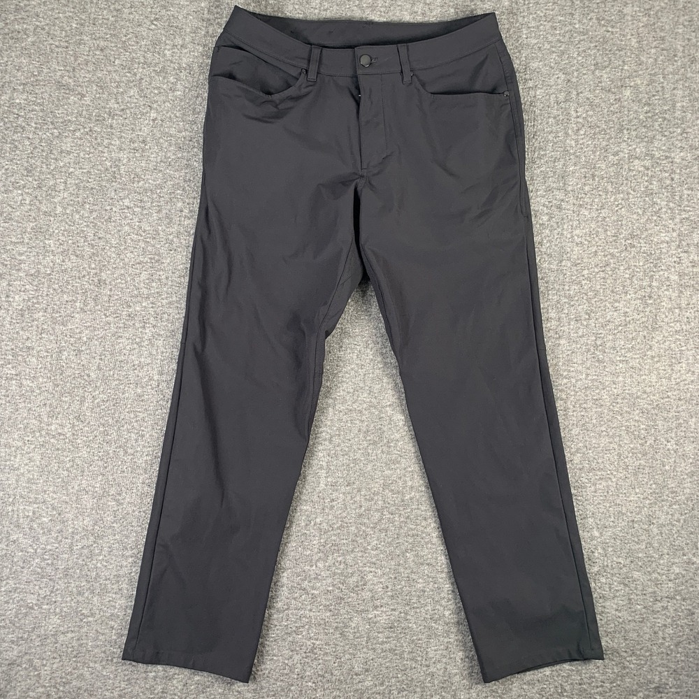 Lululemon ABC Pants Men 32x28 Black Warpstreme Chino Athleisure